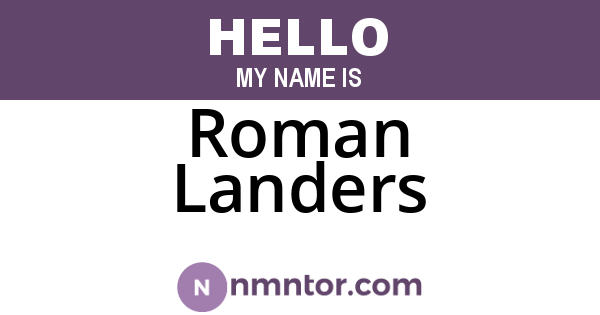 Roman Landers