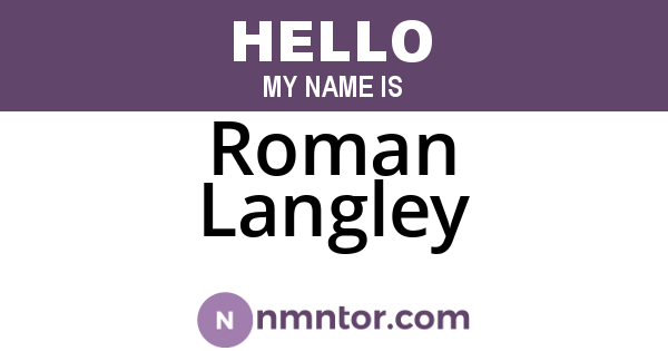 Roman Langley