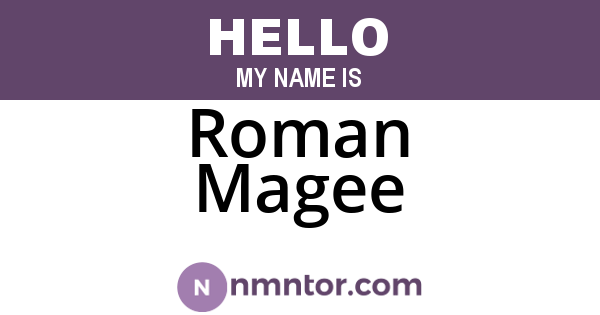 Roman Magee