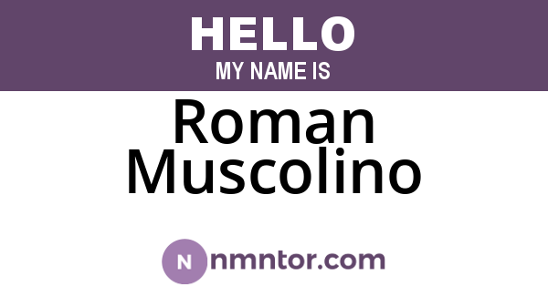 Roman Muscolino