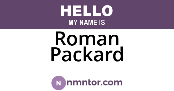 Roman Packard