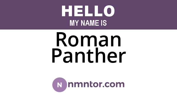 Roman Panther