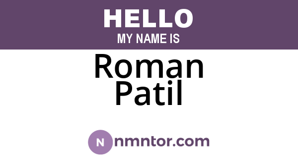 Roman Patil