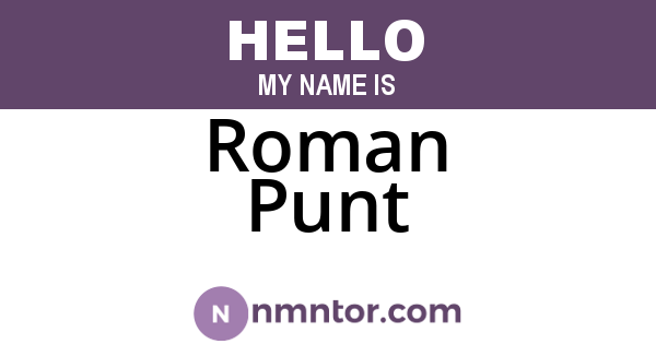 Roman Punt