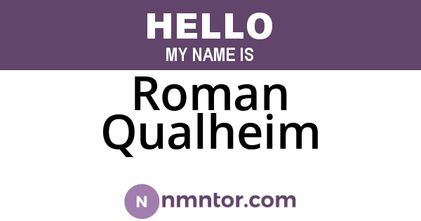 Roman Qualheim