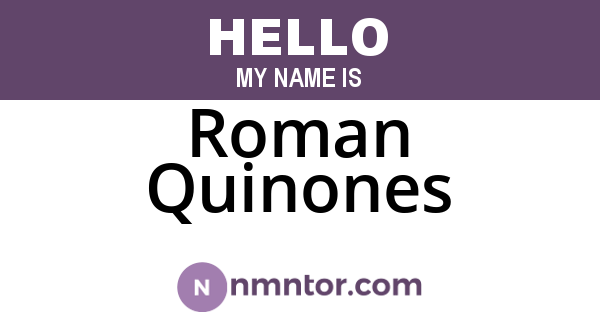 Roman Quinones