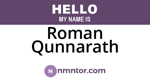 Roman Qunnarath