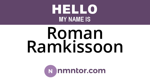 Roman Ramkissoon