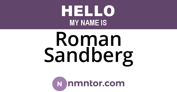 Roman Sandberg