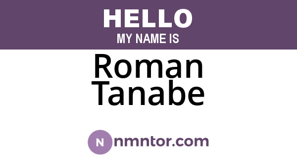 Roman Tanabe