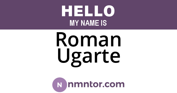 Roman Ugarte