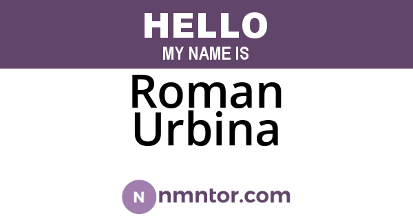 Roman Urbina