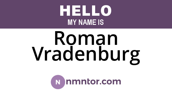 Roman Vradenburg