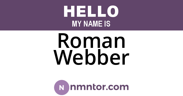 Roman Webber