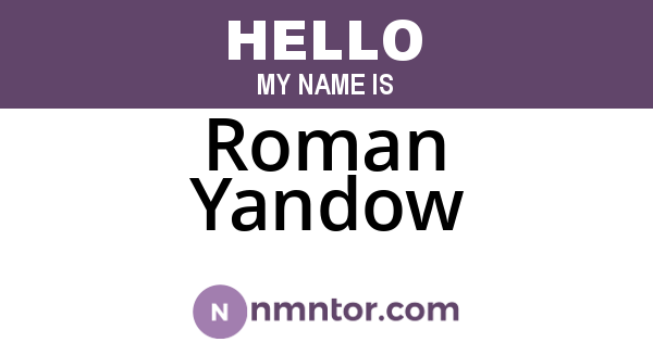 Roman Yandow