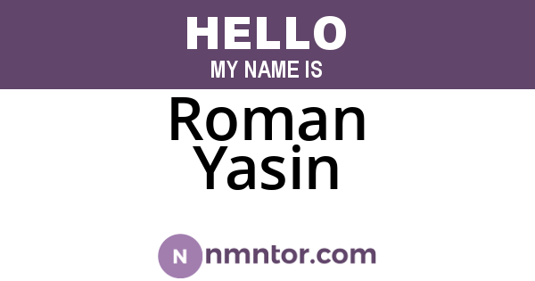 Roman Yasin