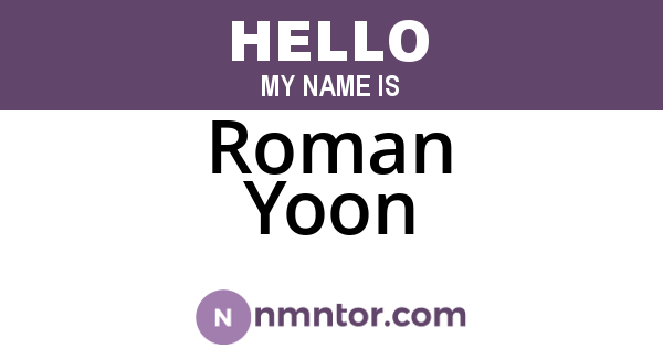 Roman Yoon