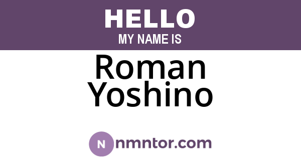 Roman Yoshino