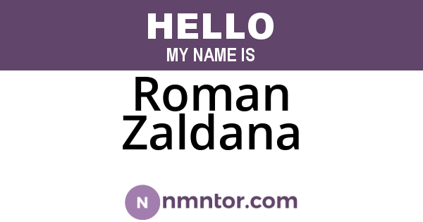 Roman Zaldana