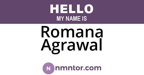 Romana Agrawal