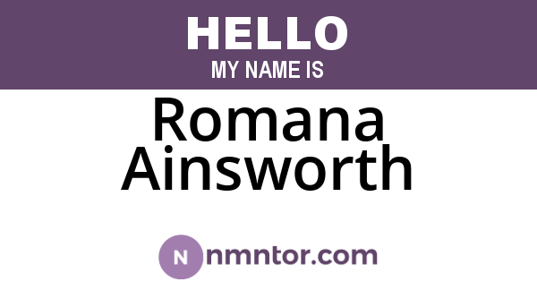 Romana Ainsworth