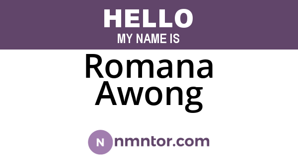 Romana Awong
