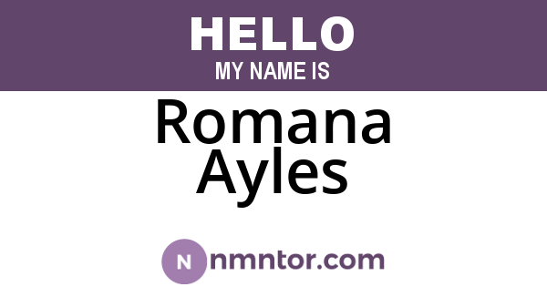 Romana Ayles