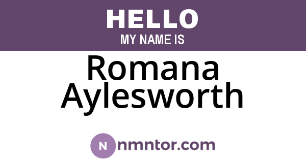 Romana Aylesworth