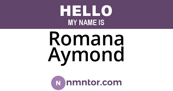 Romana Aymond