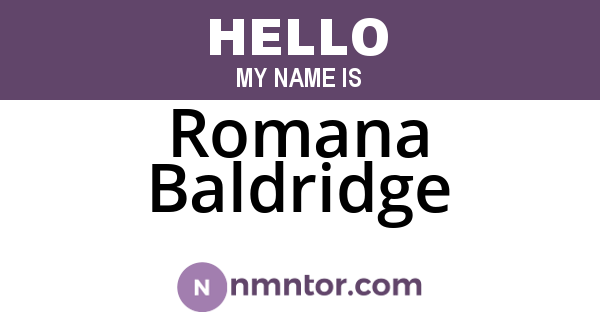 Romana Baldridge