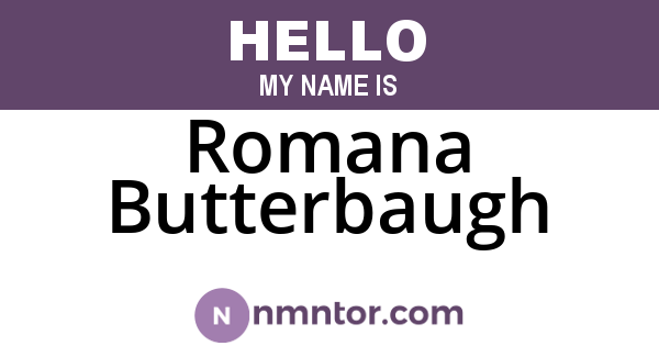 Romana Butterbaugh