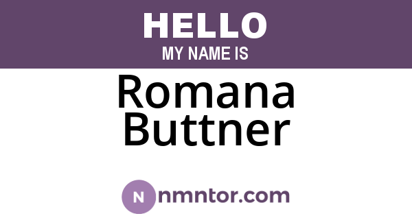 Romana Buttner