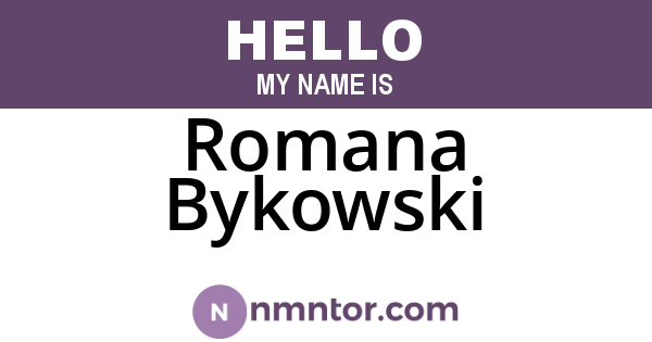 Romana Bykowski