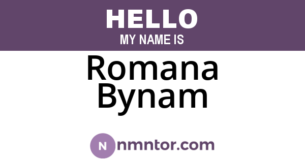 Romana Bynam