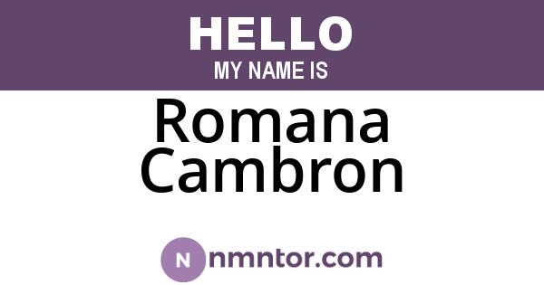 Romana Cambron