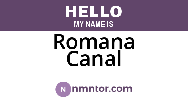 Romana Canal