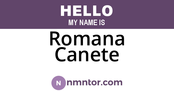 Romana Canete