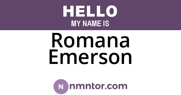 Romana Emerson