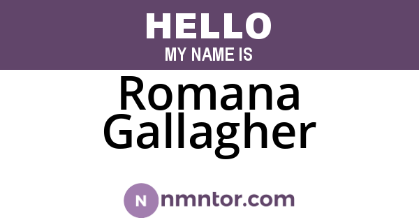 Romana Gallagher