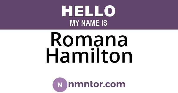 Romana Hamilton
