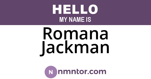 Romana Jackman