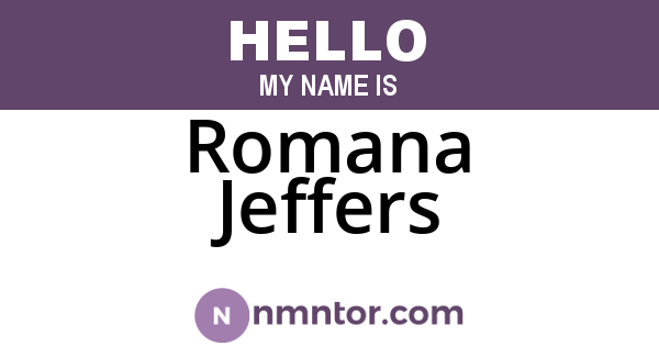 Romana Jeffers