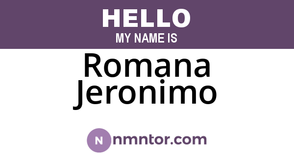 Romana Jeronimo