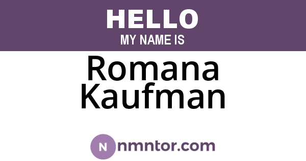 Romana Kaufman