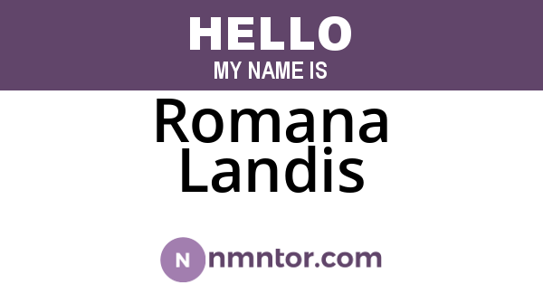 Romana Landis