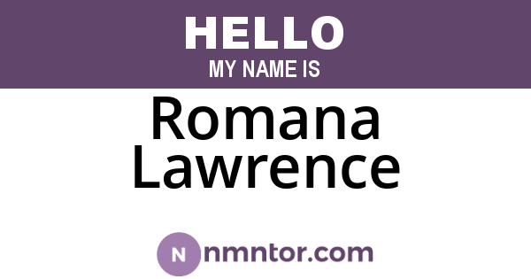 Romana Lawrence