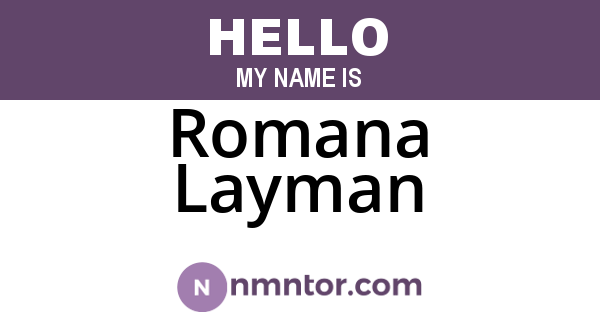 Romana Layman