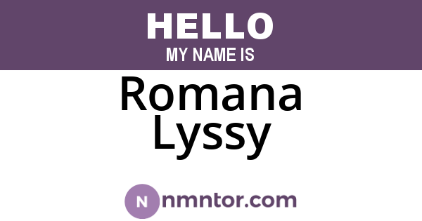 Romana Lyssy