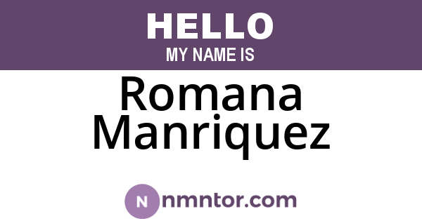 Romana Manriquez