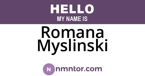 Romana Myslinski